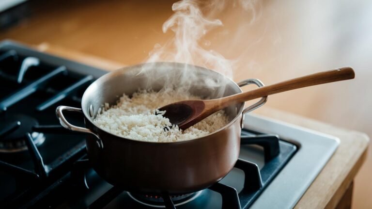 Combien de minutes pour que le riz absorbe toute l’eau ?