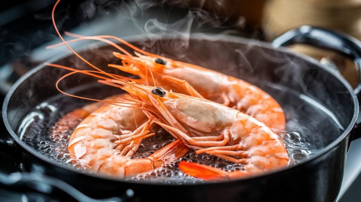 Combien de minutes pour que les crevettes deviennent roses ?